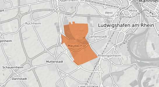 Mietspiegelkarte Ludwigshafen am Rhein Maudach